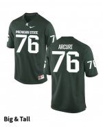 Men's AJ Arcuri Michigan State Spartans #76 Nike NCAA Green Big & Tall Authentic College Stitched Football Jersey SG50G25WH